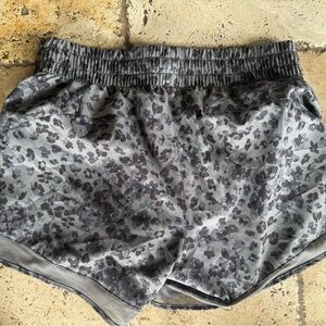 Athleta Charcoal Camo Run Shorts- worn a couple times. LIKE NEW